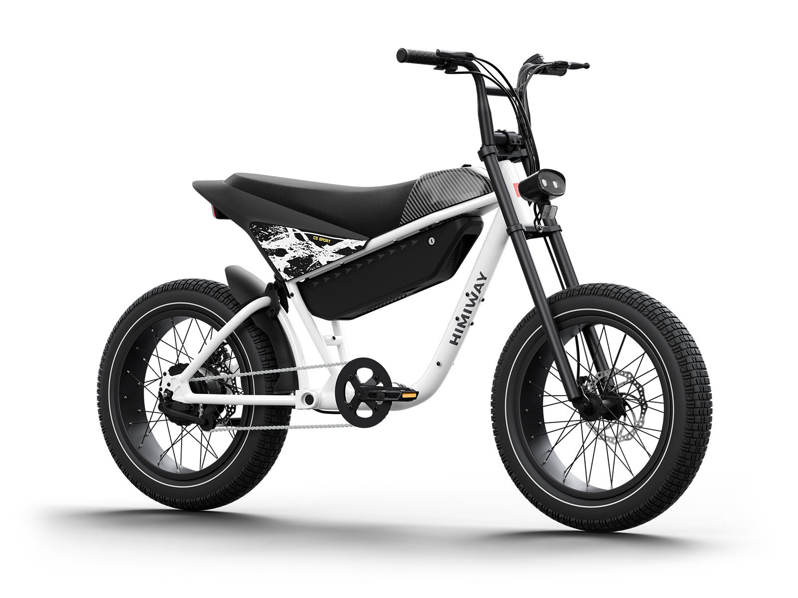 Himiway C5 Sport Weiß– Premium Moped-Style E-Bike Seitenansicht
