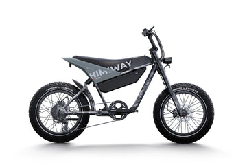 Tintengrau Version vom Himiway C5 Ultra E-Bike im Motorrad-Stil