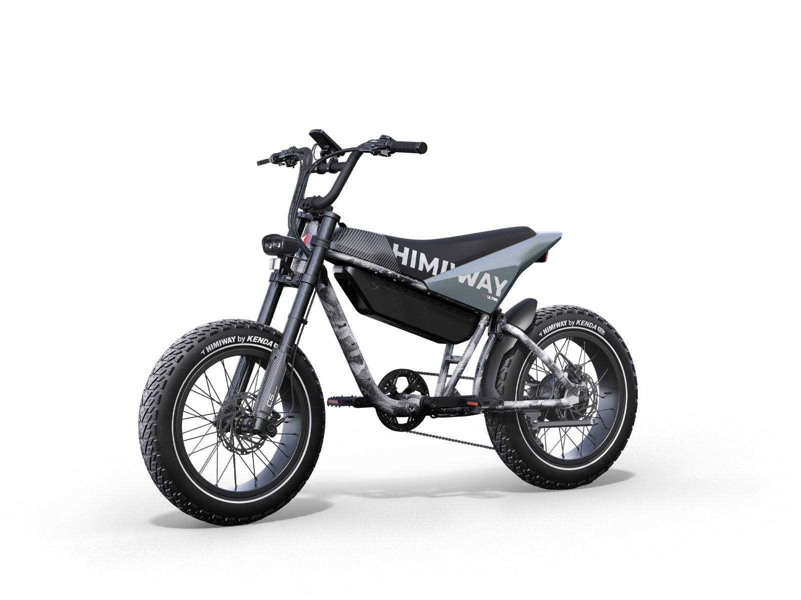 Himiway C5 Ultra Tintengrau– Premium Moped-Style E-Bike Seitenansicht
